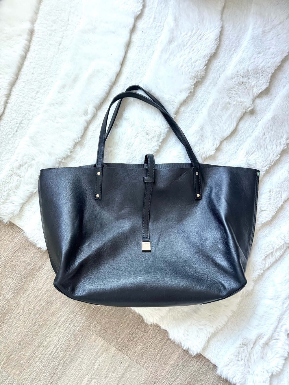 Tiffany & Co. Leather Shoulder Tote Bag